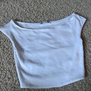 Zara off the shoulder cropped top